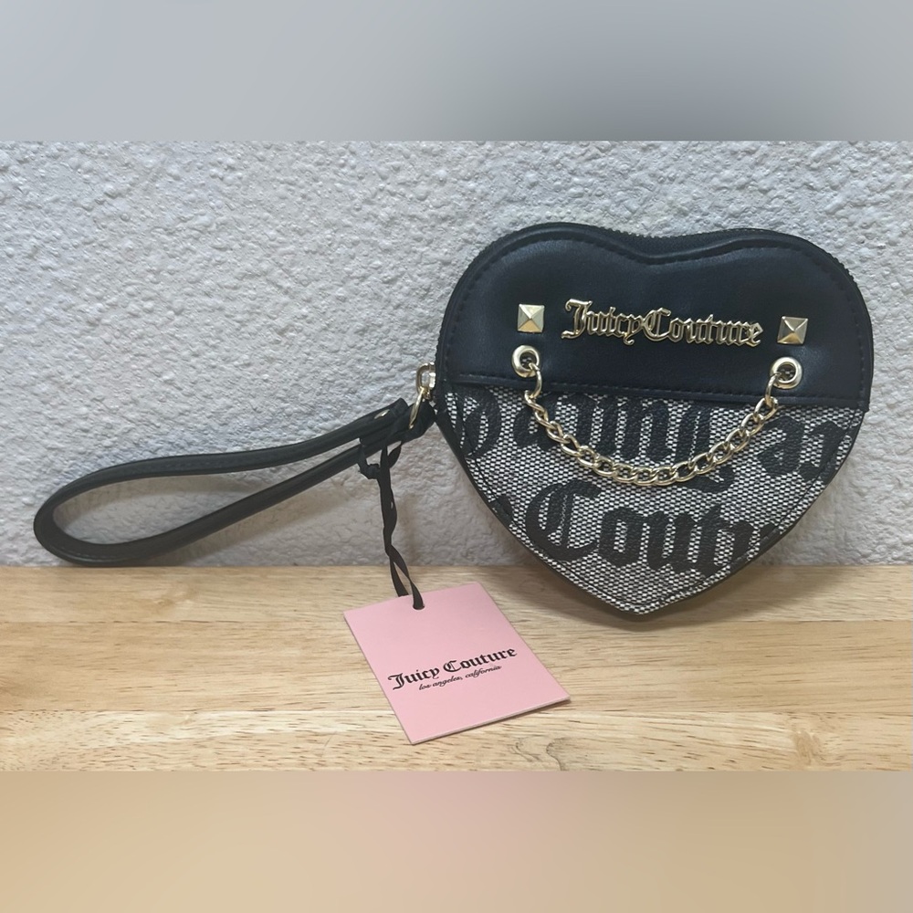 Juicy Couture Black and Gold Heart-Shaped Wallet - Picture 2 of 4